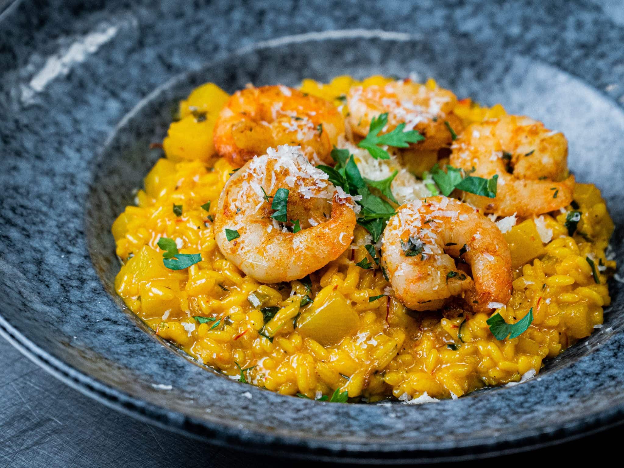 Tigerreje Risotto